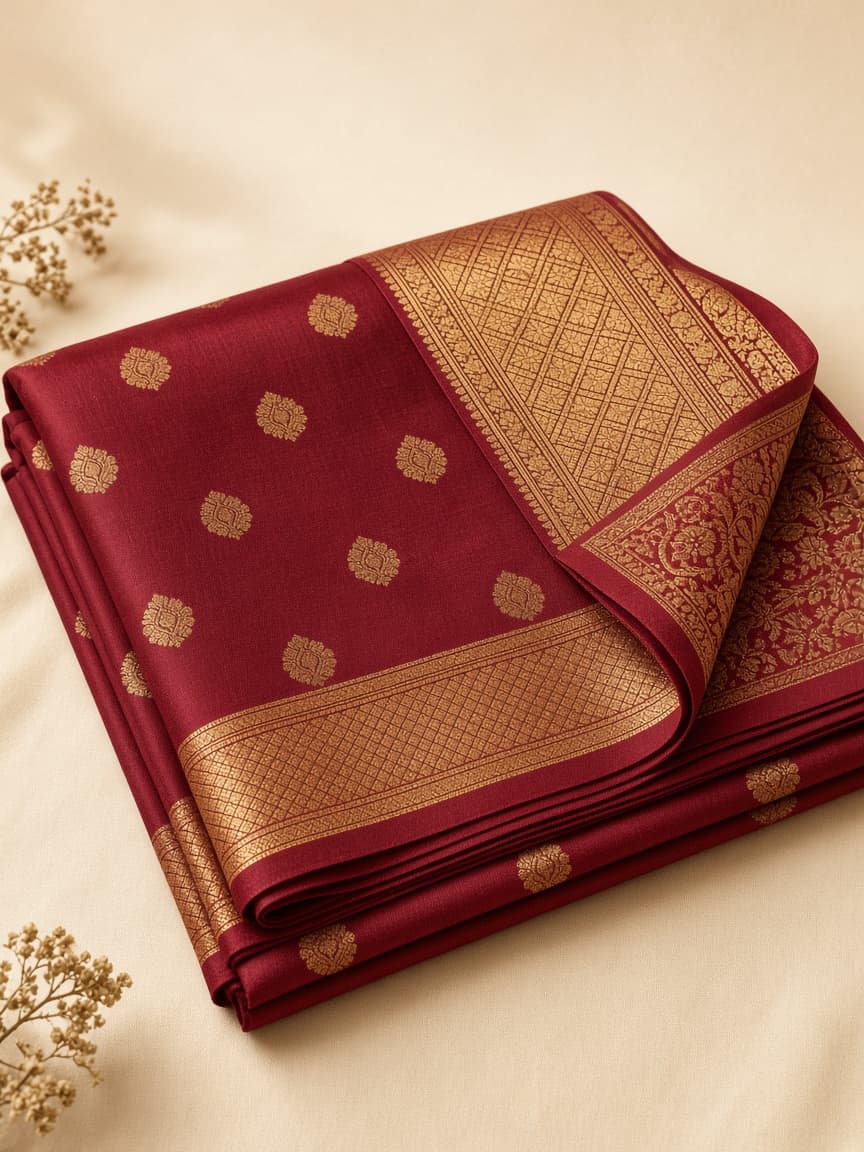 Elampillai semi silk wedding saree